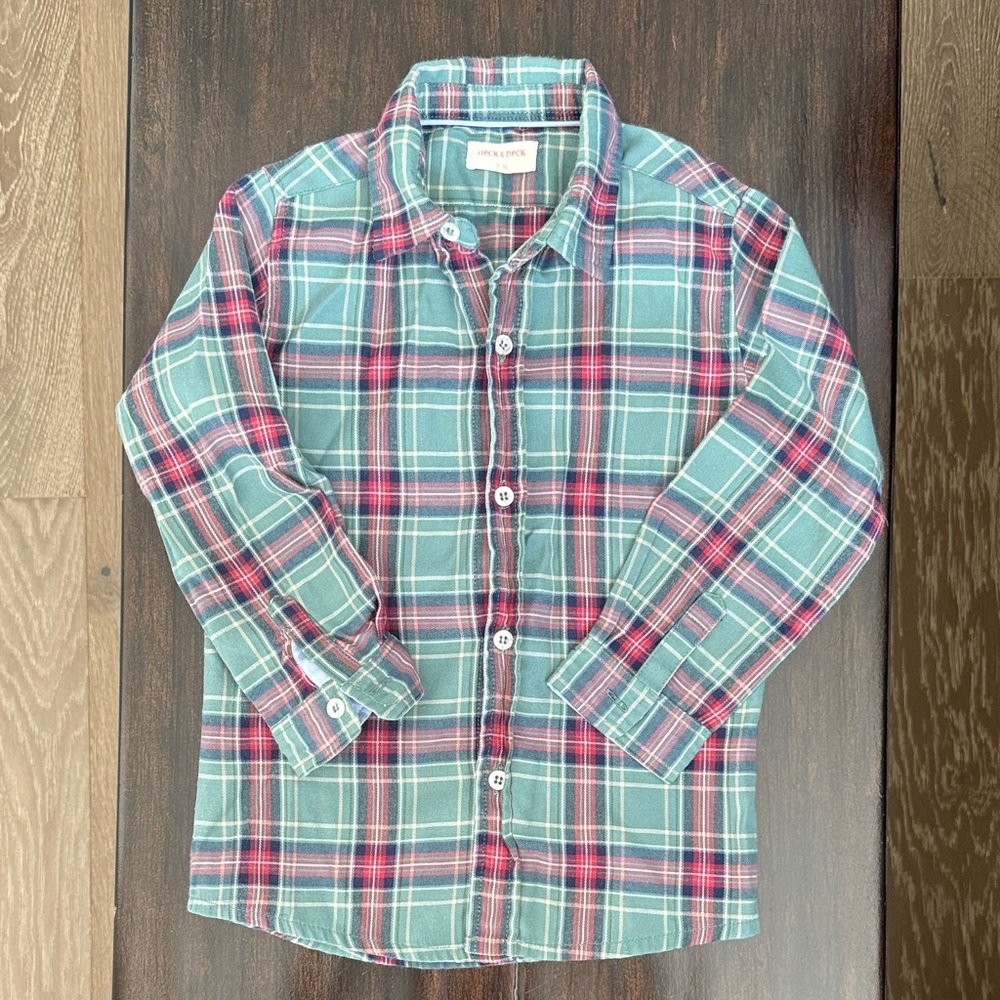 Plaid Button Down Shirt for Kids